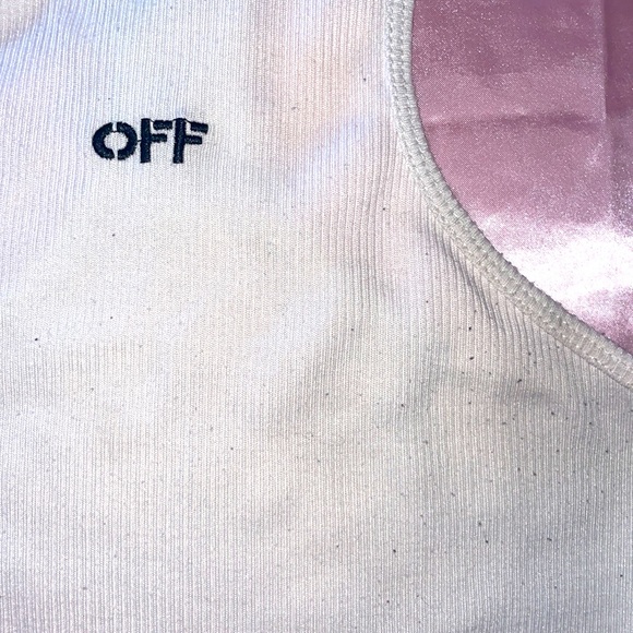 *SOLD ON FB* OFF-WHITE CROPPED WHITE TANK - Picture 6 of 6
